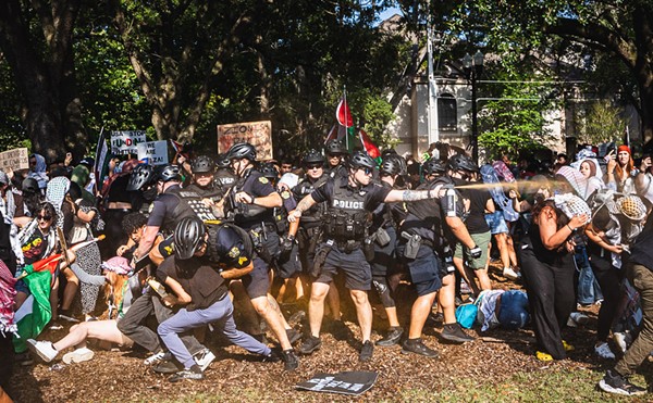 Police arrest two, pepper spray crowd at pro-Palestinian rally in downtown Orlando