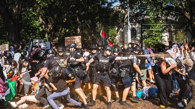 Police arrest two, pepper spray crowd at pro-Palestinian rally in downtown Orlando