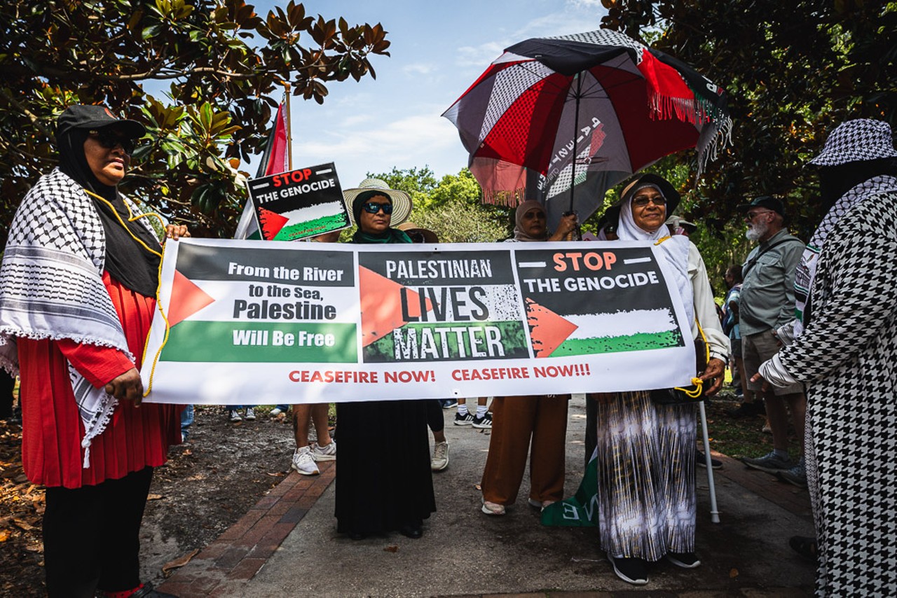 Police arrest two, pepper spray crowd at pro-Palestinian rally in downtown Orlando