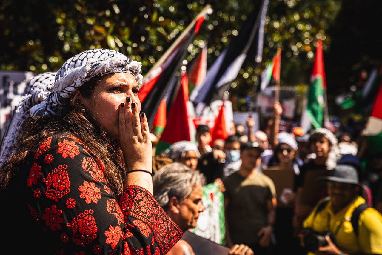 Police arrest two, pepper spray crowd at pro-Palestinian rally in downtown Orlando