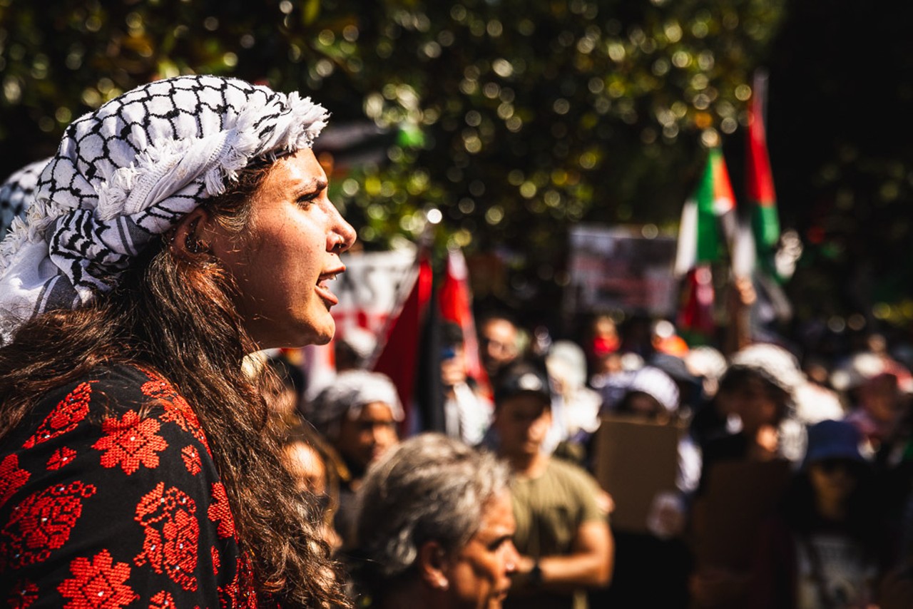 Police arrest two, pepper spray crowd at pro-Palestinian rally in downtown Orlando