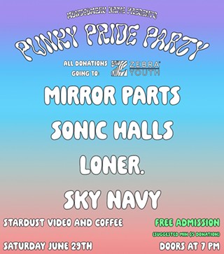 Punky Pride Party: Mirror Parts Sonic Halls Loner Sky Navy