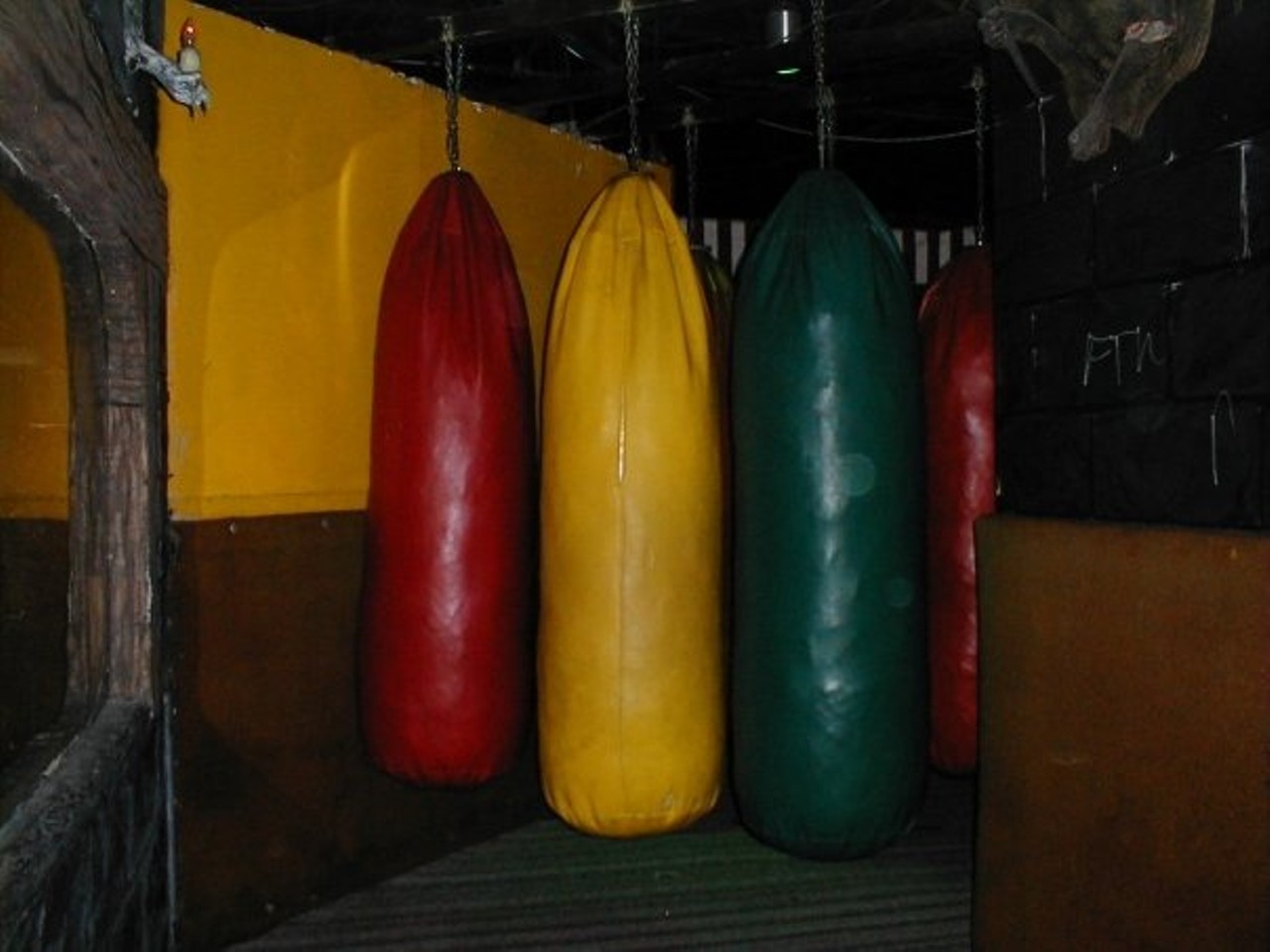 These giant punching bags were part of it. (image via facebook.com/mysteryfunhouse)