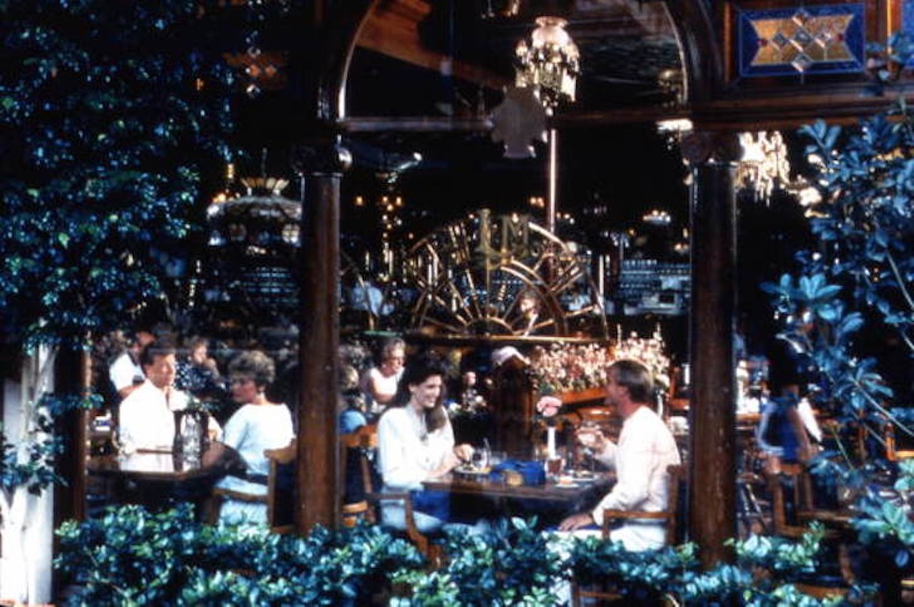 Tourists dining at the Church Street Station in Orlando, likely after 1972.