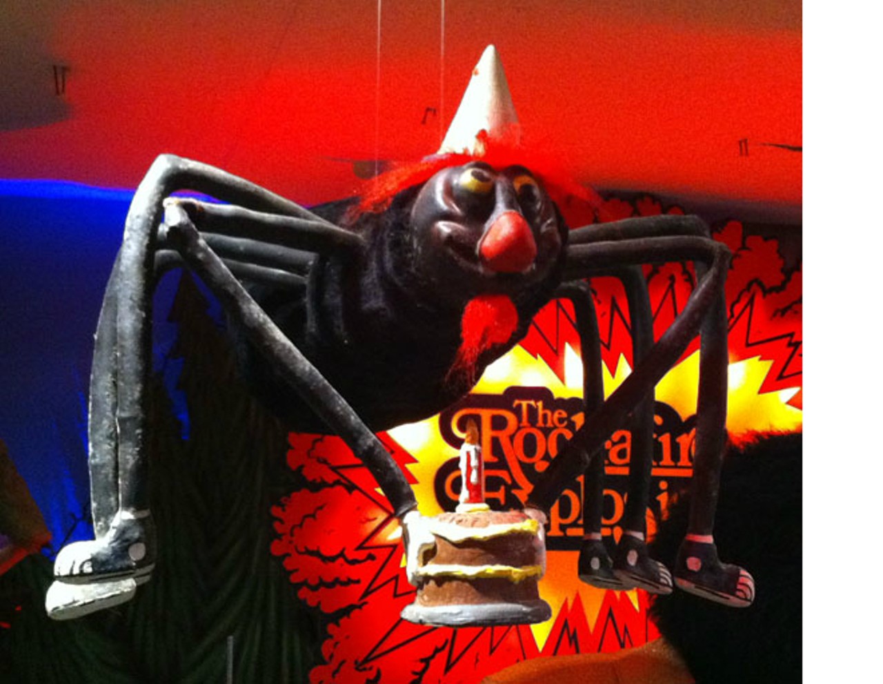 Fatz had a pet &#150;&nbsp;he was called Antioch the birthday spider. Photo via Showbizpizza.com
