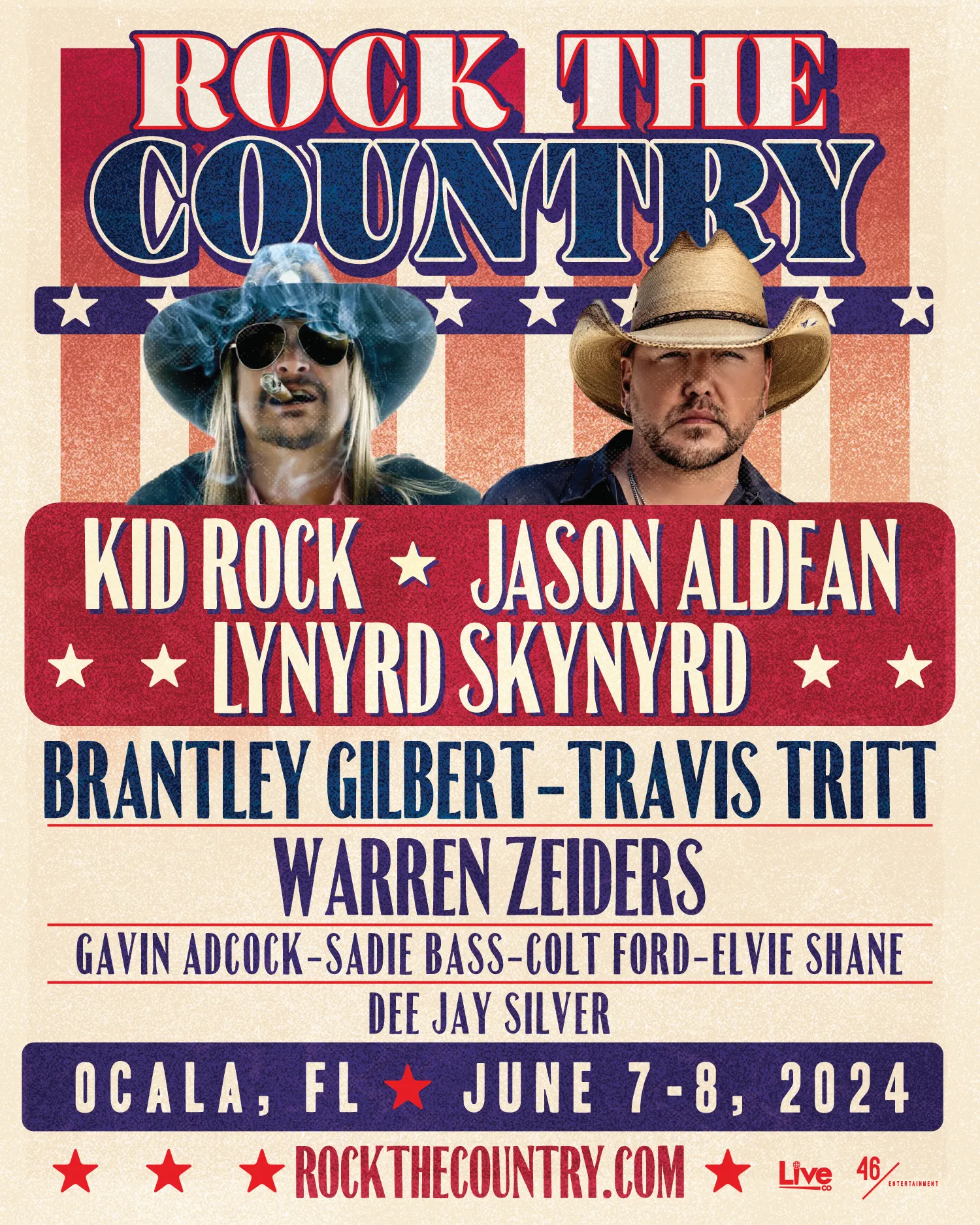 Rock The Country: Kid Rock, Jason Aldean, Lynyrd Skynyrd, Brantley Gilbert`