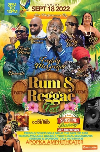 Rum and Reggae Festival featuring Freddie McGregor and Friends