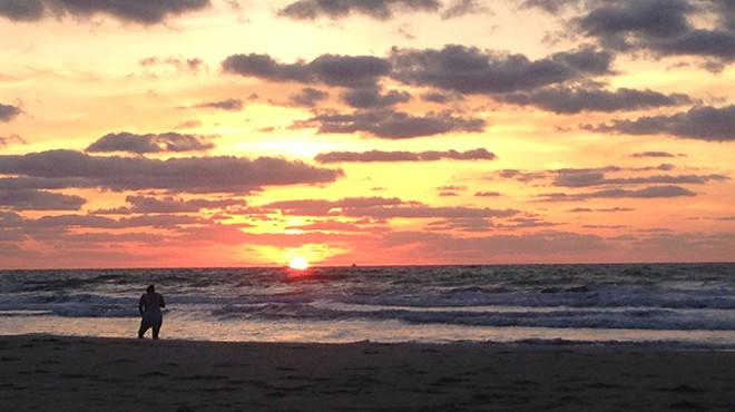 Cocoa Beach at sunrise.