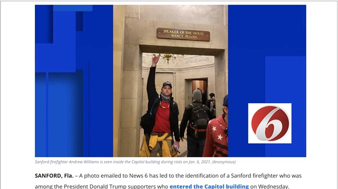 Sanford firefighter placed on leave after being photographed as part of mob that stormed the Capitol
