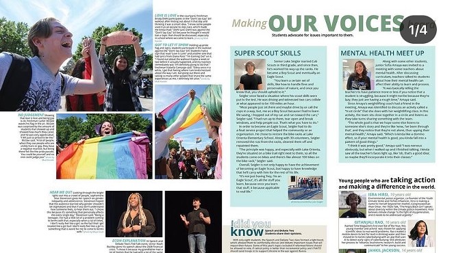 This page covering Lyman High School's pro-LGBT protest was deemed inappropriate by administrators.