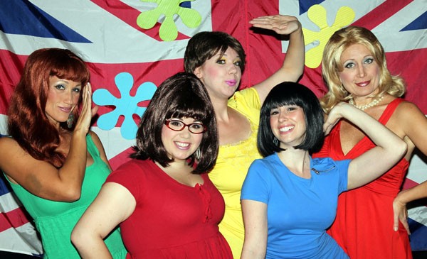 She's not heavy: (from left) Sarah-Lee Dobbs, Kate Zaloumes, Candace Neal, Natalie Cordone and Heather Alexander play five young women coming of age in London in Shout! the Mod Musical