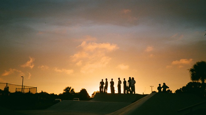 Central Florida skaters in a rare moment of quiet contemplation