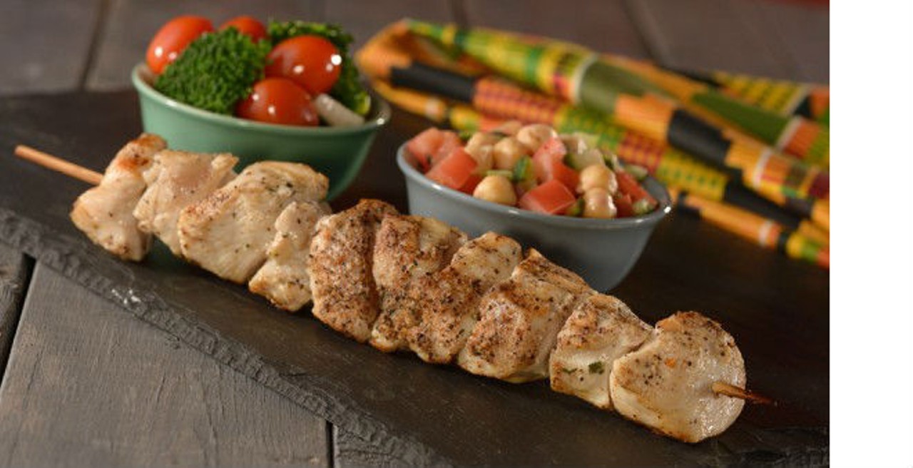 The Kitamu Grill will serve skewered chicken (pictured) and a kabob flatbread sandwich.
