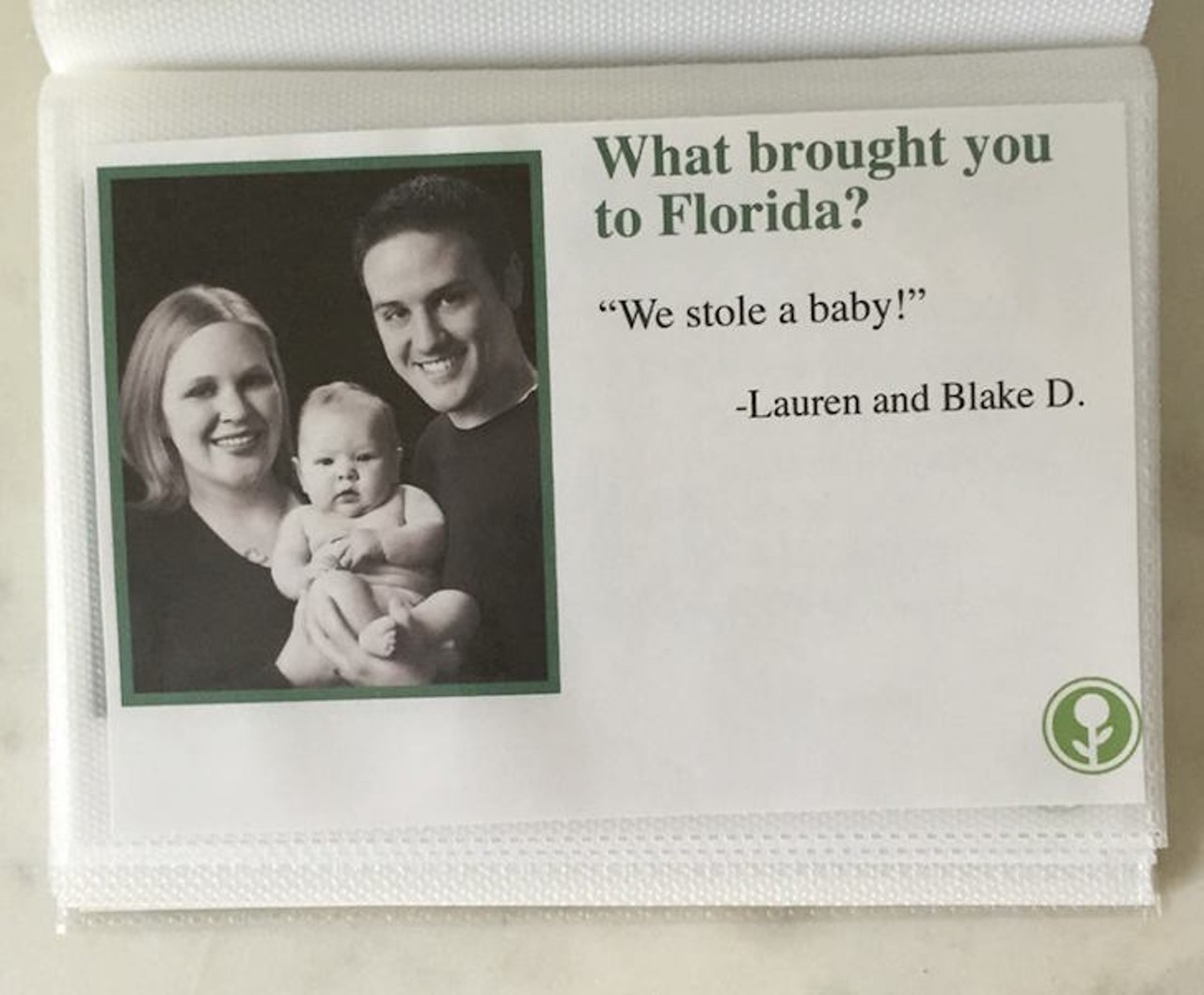 Someone left this fake guestbook at a Florida Airbnb and it's hilarious