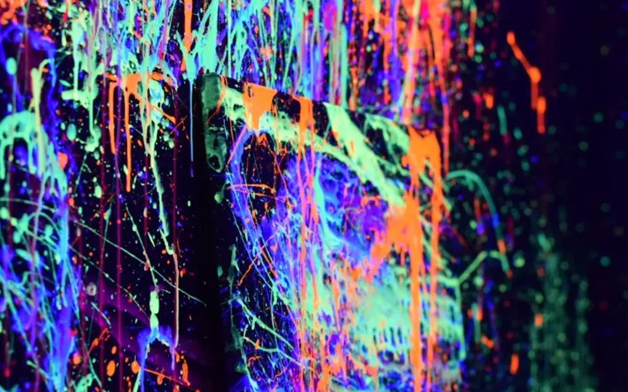 Image: SplatterQuest: A Blacklight Paint Adventure