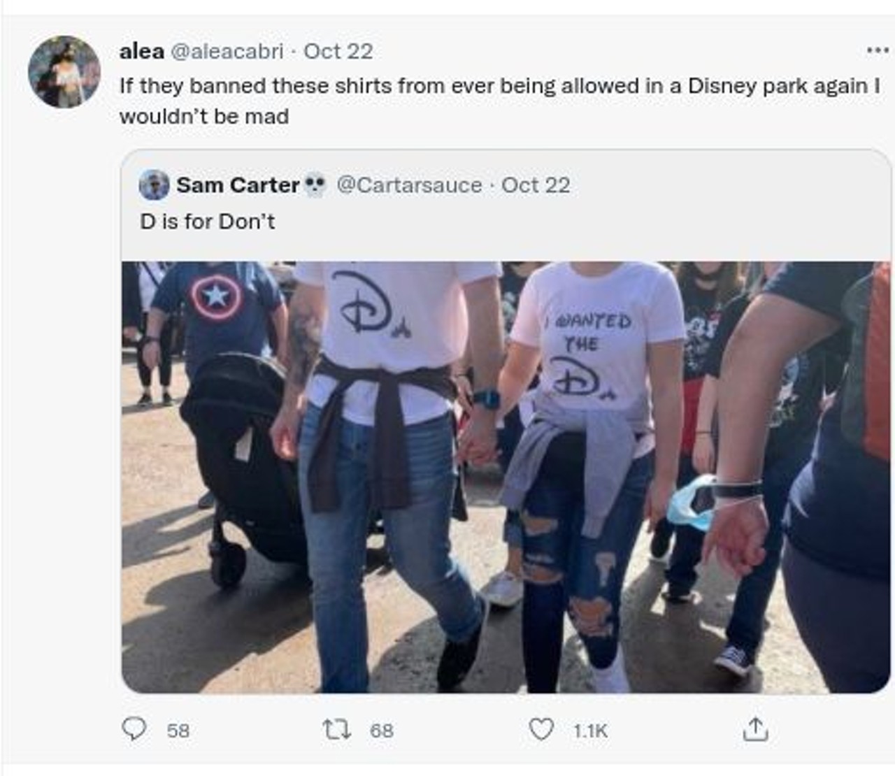 Tacky, unofficial Disney shirts spark debate over dress code at theme parks