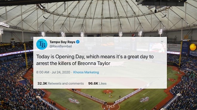 Tampa Bay Rays celebrated opening day by reminding everyone the cops who shot Breonna Taylor still haven’t been arrested