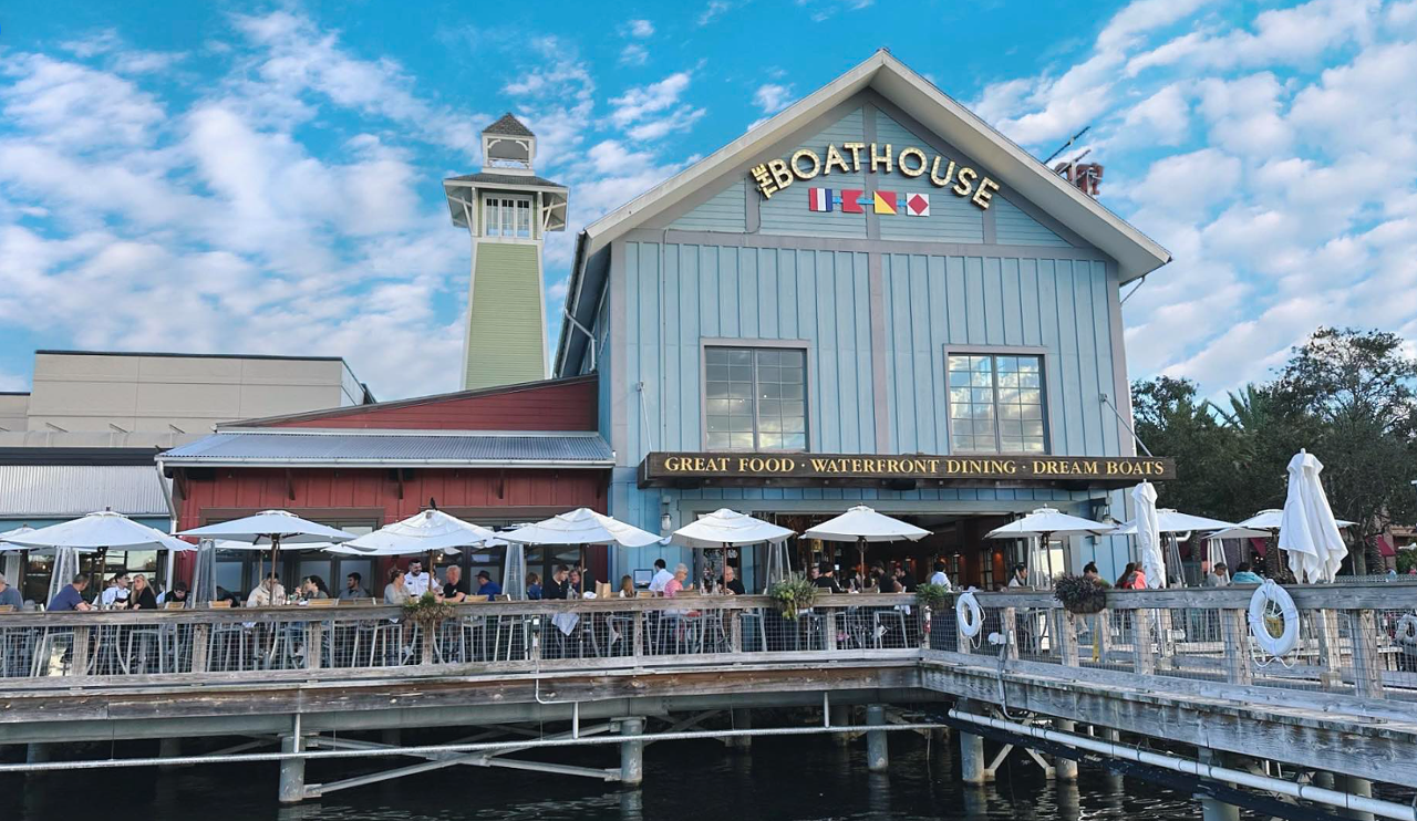 The Boathouse
1620 Buena Vista Drive, Orlando
Dust off your Party City captain’s hat for a night full of oysters and crab legs at Orlando's Boathouse. You're sure to find yourself enjoying the evening in a boat-turned-booth here. If you're not in the mood for food, set sail on Lake Buena Vista in an amphicar, which is exactly what is sounds like: a car that's also a boat.