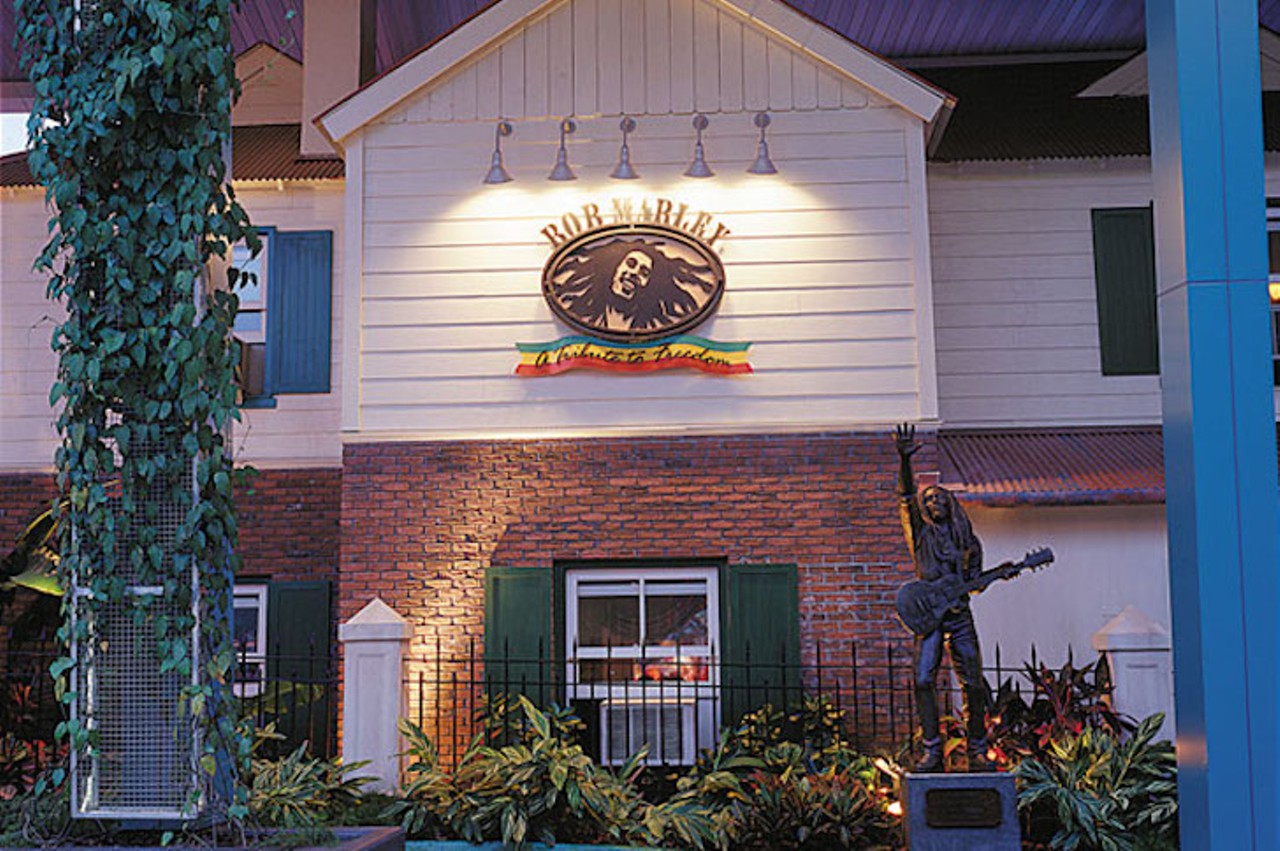 Bob Marley – A Tribute to Freedom
6000 Universal Blvd., Orlando
Designed as an exact replica of Bob Marley’s Kingston, Jamaica, home, this place will have your inner freedom ringing in no time.