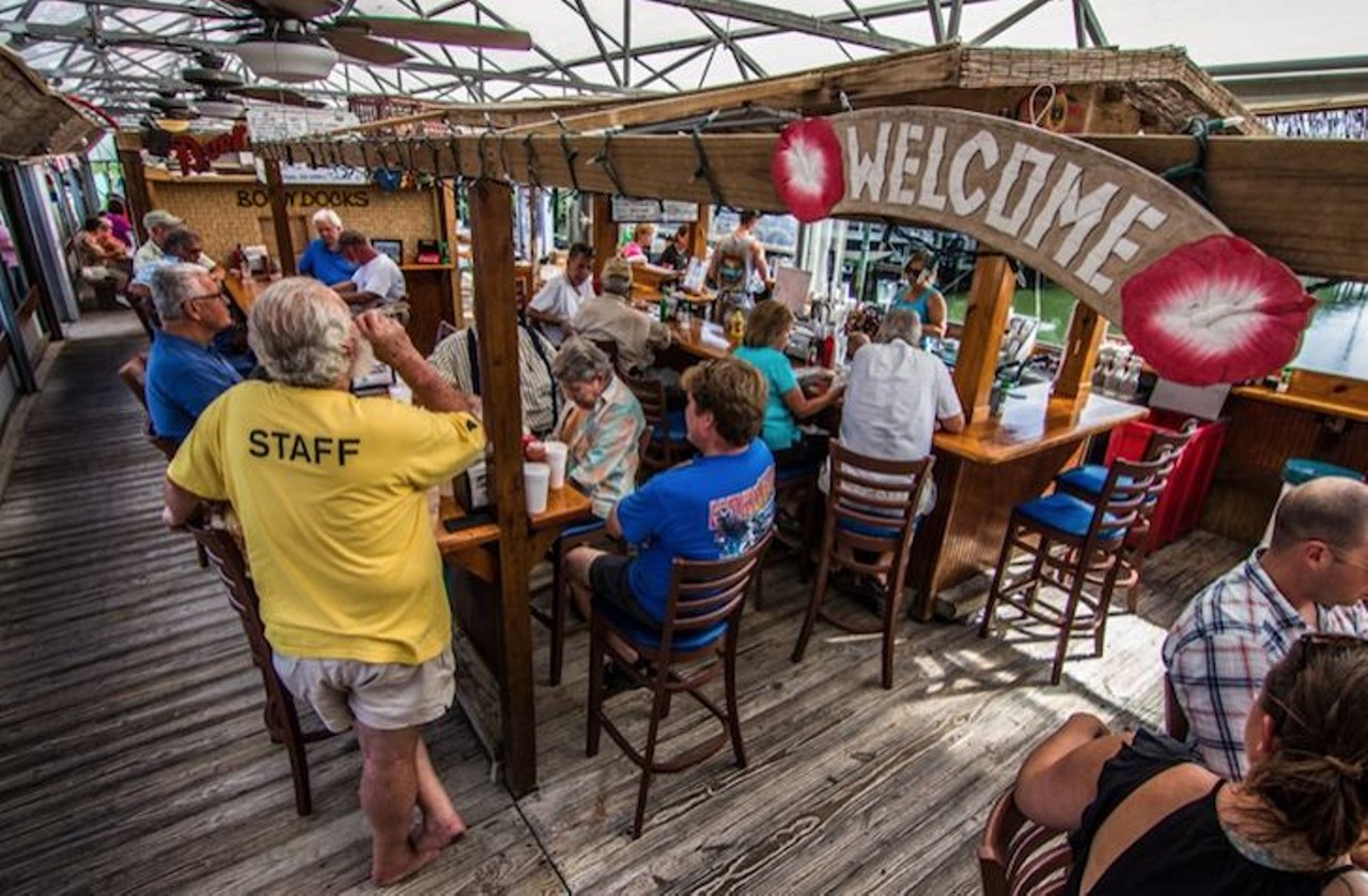 
Boondocks Restaurant
3948 S Peninsula Dr, Port Orange; 407-293-3587
Right by a Halifax River marina lies this small seafood restaurant with a variety of fish dinners. Also, you can&#146;t miss out on their famous cheesy garlic bread.
Photo via Boondocks Restaurant