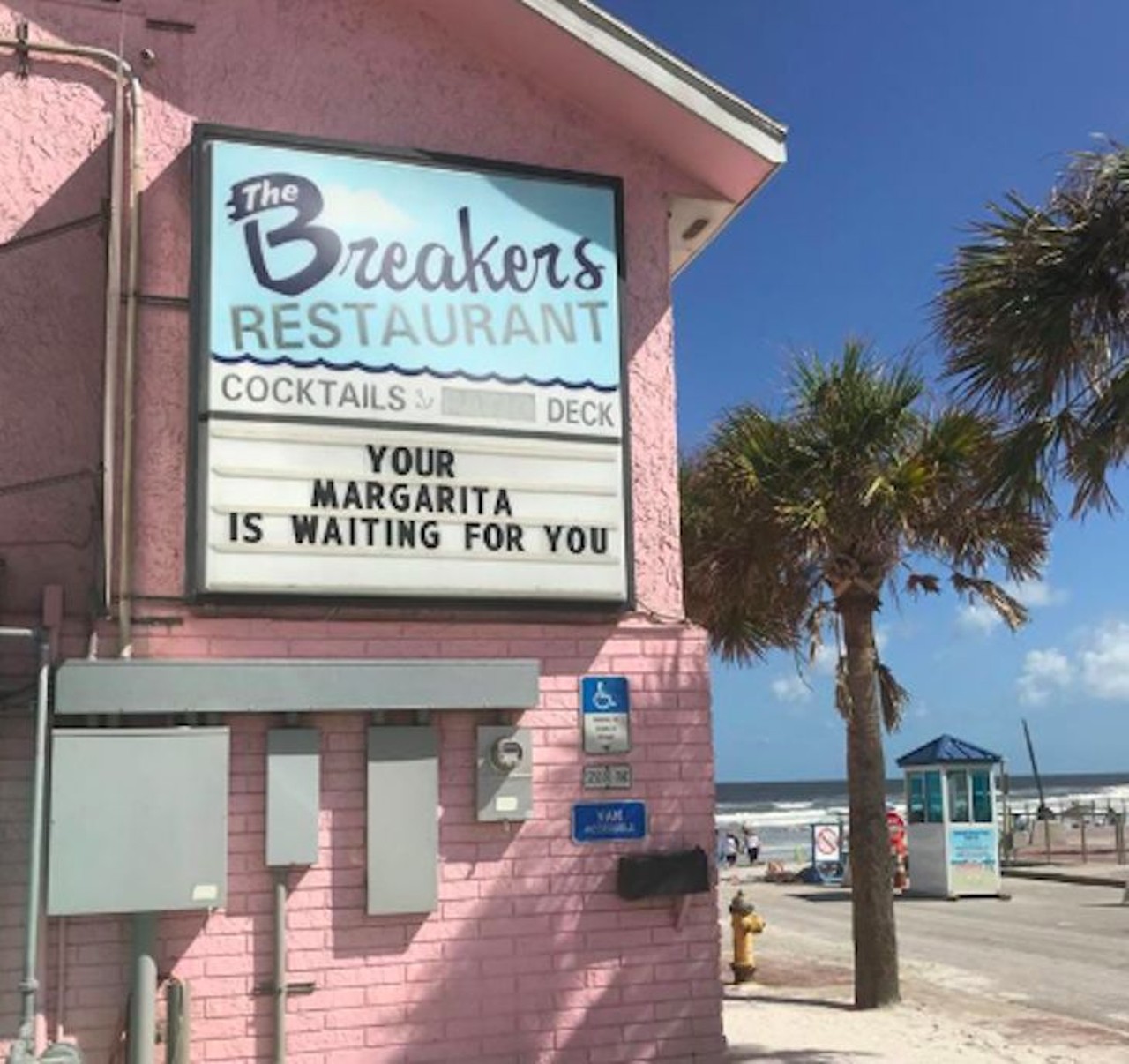 Grab some American grub and beer at The Breakers
518 Flagler Ave, New Smyrna Beach, FL (386) 428-2019 
The Breakers offers an impressive 17 different types of burgers. If burgers aren&#146;t your thing, there&#146;s plenty of seafood options. A great place to stop for a bite and some drinks after hitting the white sandy beaches, you&#146;ll recognize Breakers by its famous pink building. 
Photo via The Breakers Restaurant/Facebook