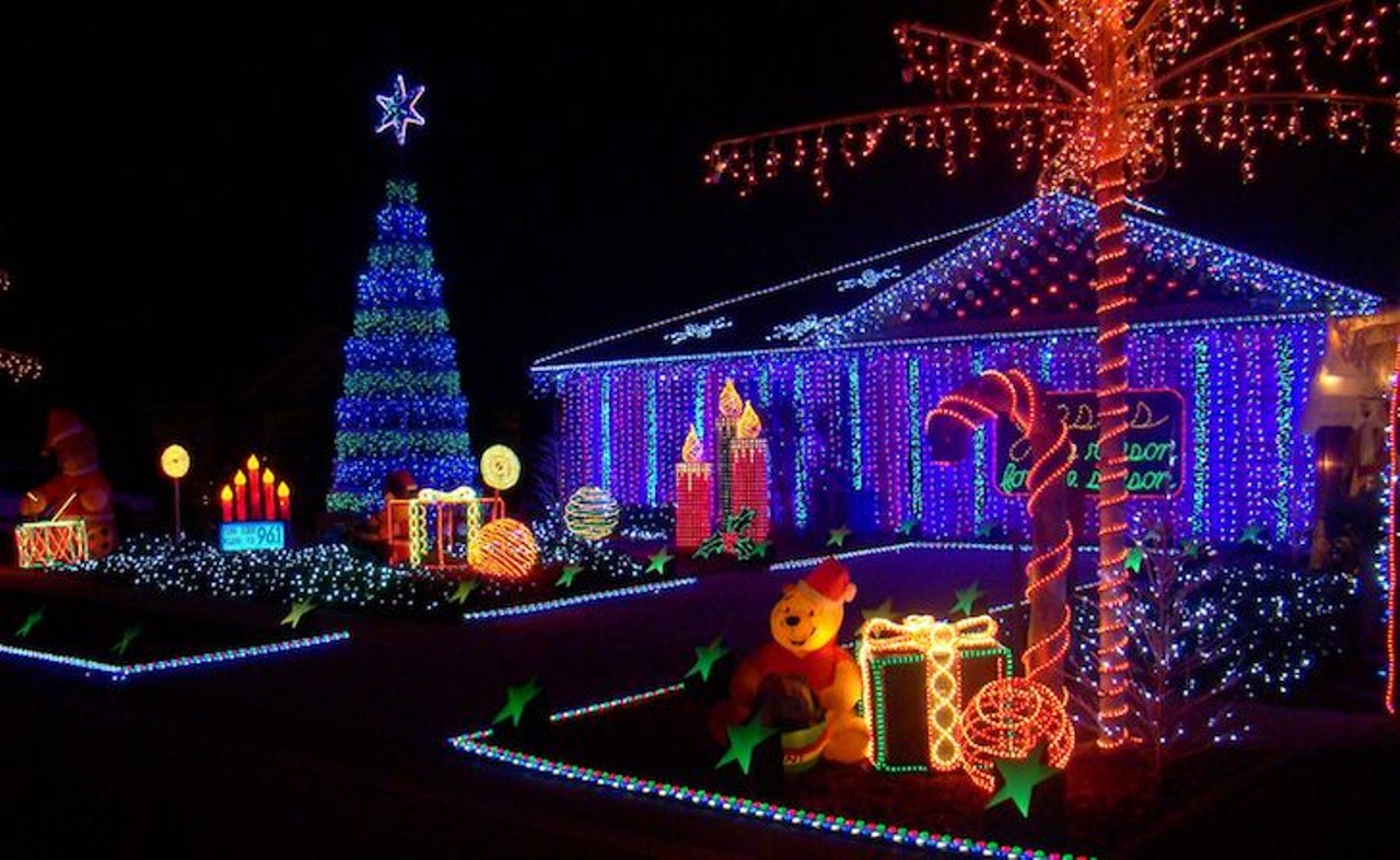 Christmas Wonders
1642 Sunburst Way, Kissimmee 
Through January 1, 2018
There isn't a square inch of this house without a Christmas light, and for that we applaud the Christmas Wonders house. See the impressive lights between 6:30 p.m. and 9:30 p.m. from Sunday to Thursday, and 6:30 p.m. to 11:00 p.m. on Fridays and Saturdays.
Photo via Christmas Wonders