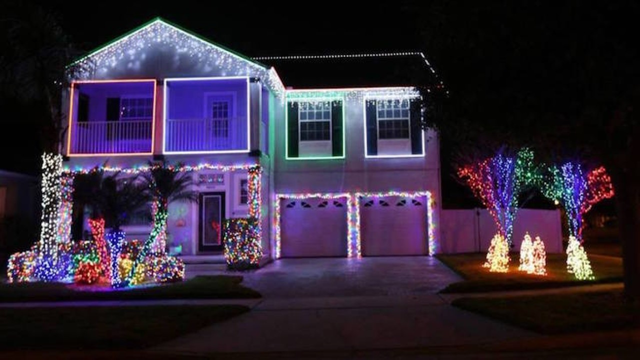 Lake Nona Lights
9800 Old Patina Way 
November 23, 2017 - January 1, 2018
The Lake Nona Lights started out with two dudes just wanting to make a killer light show. Afters months of construction, Central Floridians flood the neighborhood to see the house that blasts holiday tunes to an unforgettable light show. Catch it from 6:00 p.m. to 10:00 p.m. from Sunday to Thursday, and 6:00 p.m. to 11:00 p.m. on Friday and Saturday night.
Photo via Lake Nona Lights/Facebook