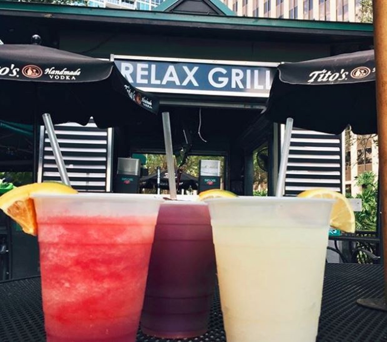 Relax Grill
211 Eola Pkwy, 407-425-8440
Take a minute to relax during happy hour at this outdoor patio and bar on Lake Eola. Monday through Thursday, you can get $2 off entrees and premium drinks, (we suggest the fried pickles) along with $2 beer and $4 wine between 4 to 7 p.m. Plus, don&#146;t miss Happy Fridays - all you can drink beer and wine for $15, 8pm - close. Not that you have to do that. Drink a relaxing amount, why don&#146;t you.
Photo via relaxgrill/Instagram