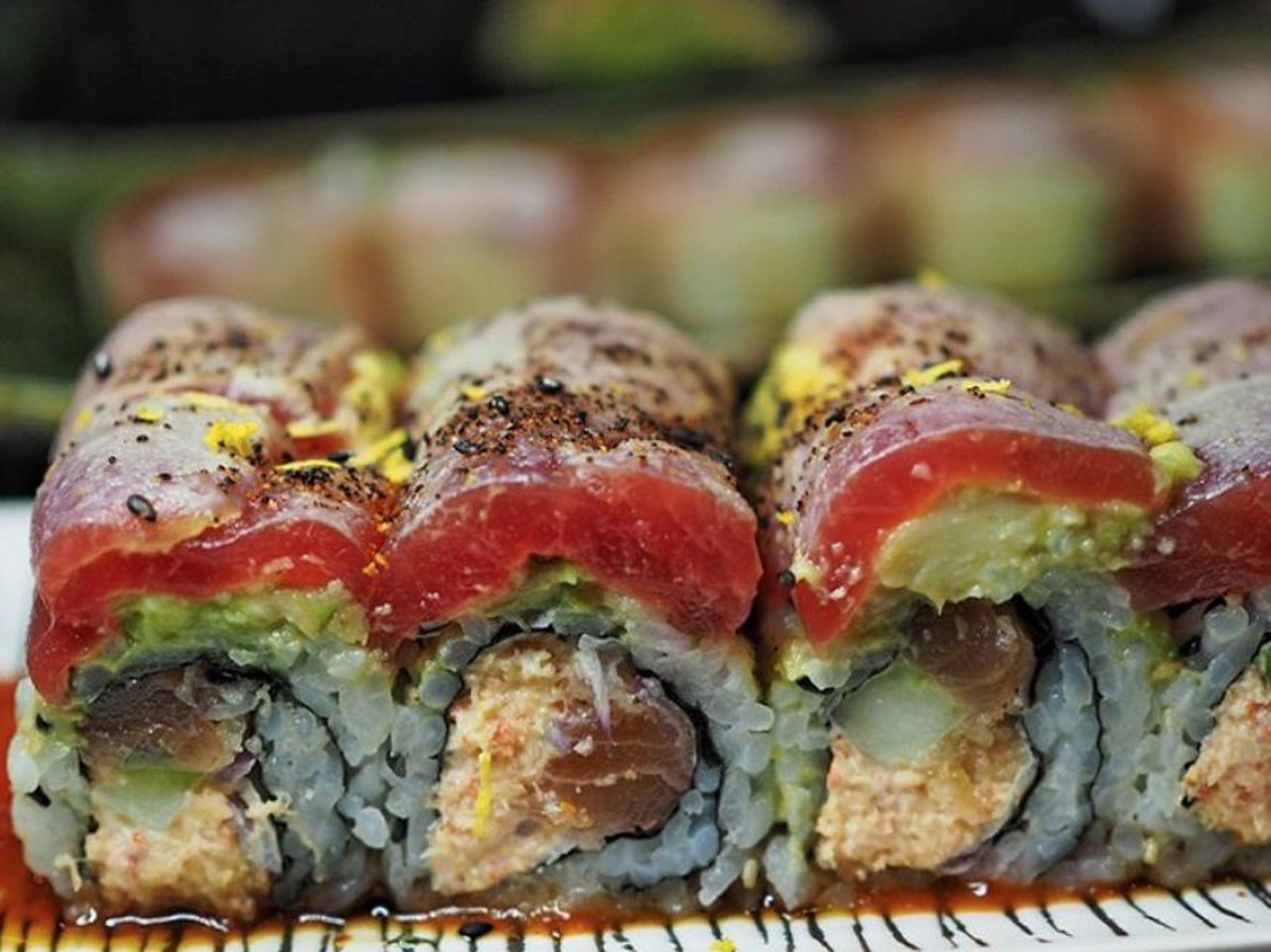 Dragonfly Robata Grill & Sushi
7972 Via Dellagio Way, 407-370-3359 
Weep over a lack of sushi no further because everyday starting at 5 p.m. and ending at 7 p.m., Dragonfly Robata offers a $3 to $7 menu that brings crunch rolls, grilled skewers and a create your own sushi option into the mix. The steamed buns with their braised rib interiors are also beyond worth taking a swing at. 
Photo via goepicurista/Instagram