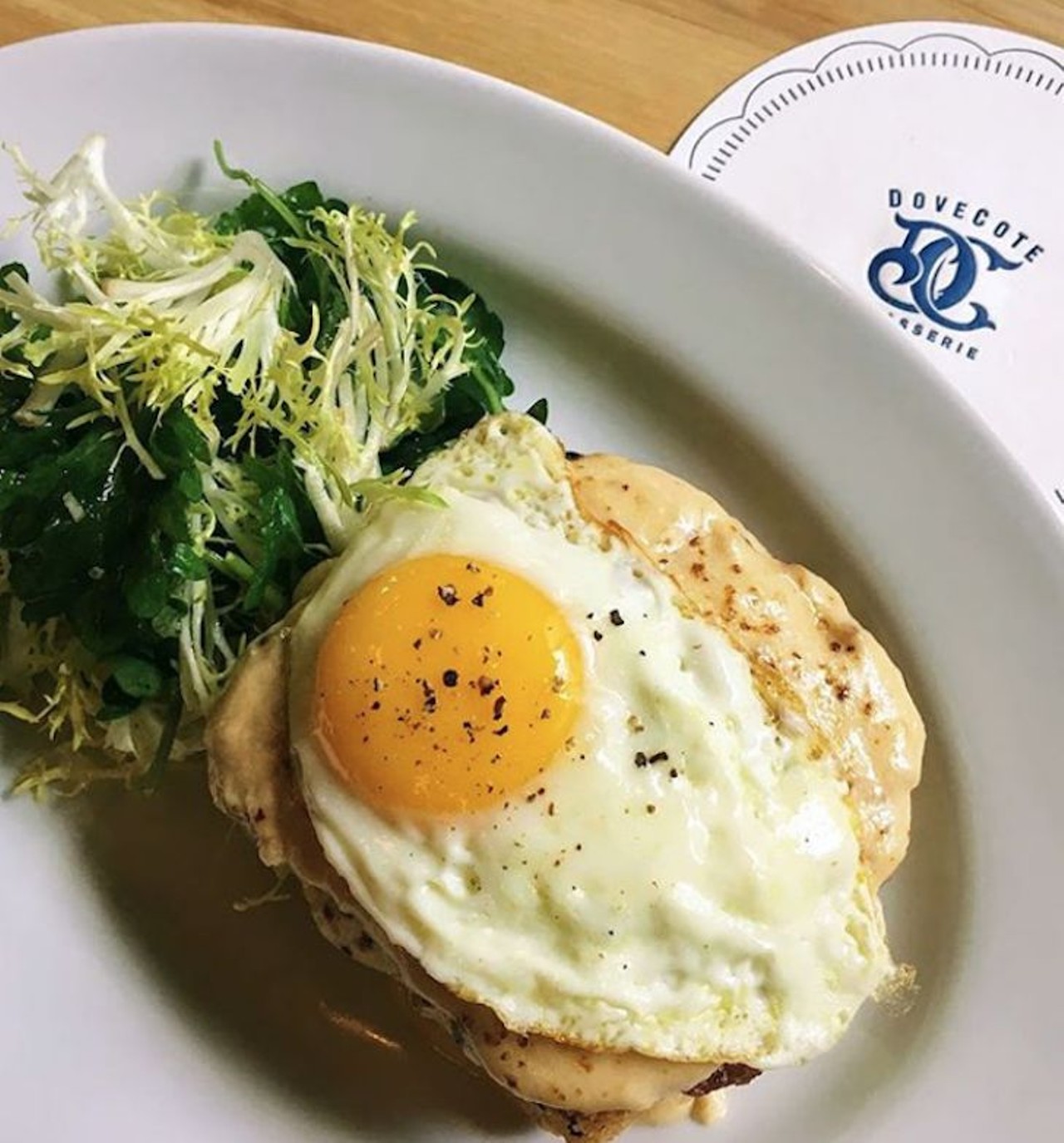 DoveCote 
390 N. Orange Ave., 407-930-1700
Serving brunch every Saturday and Sunday, downtown&#146;s DoveCote is fancy-but-comfy French-inspired brasserie. Whether it&#146;s chicken liver p&acirc;t&eacute;, salade lyonnaise or crab-and-Gruyere quiche, you&#146;re sure to be transported into un daydream fran&ccedil;aise.
Photo via DoveCote/Instagram