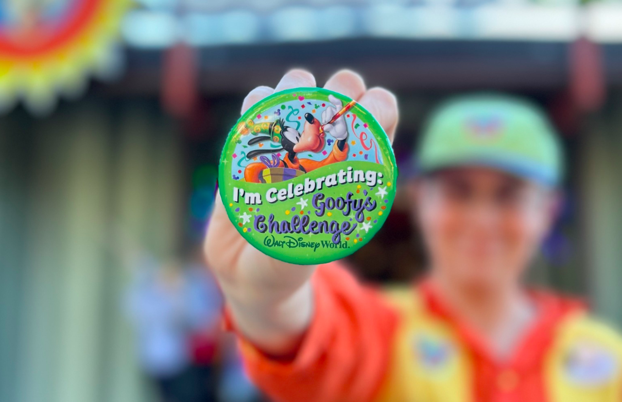 Ask for a special occasion button at Disney parks
Anniversary, birthday, first time at the park: There’s a button for that!