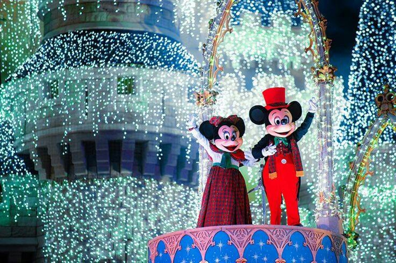 Mickey's Very Merry Christmas Party  
1375 E. Buena Vista Drive, 407-939-5277
This holiday-inspired event comes complete with special lights on the Cinderella Castle, a special parade, free cookies and hot cocoa and will open through Dec. 22.
Photo via 