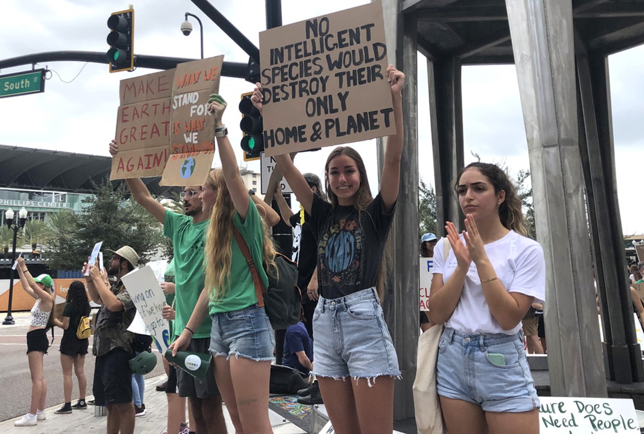 The best signs and the most passionate protesters from Orlando's climate strike