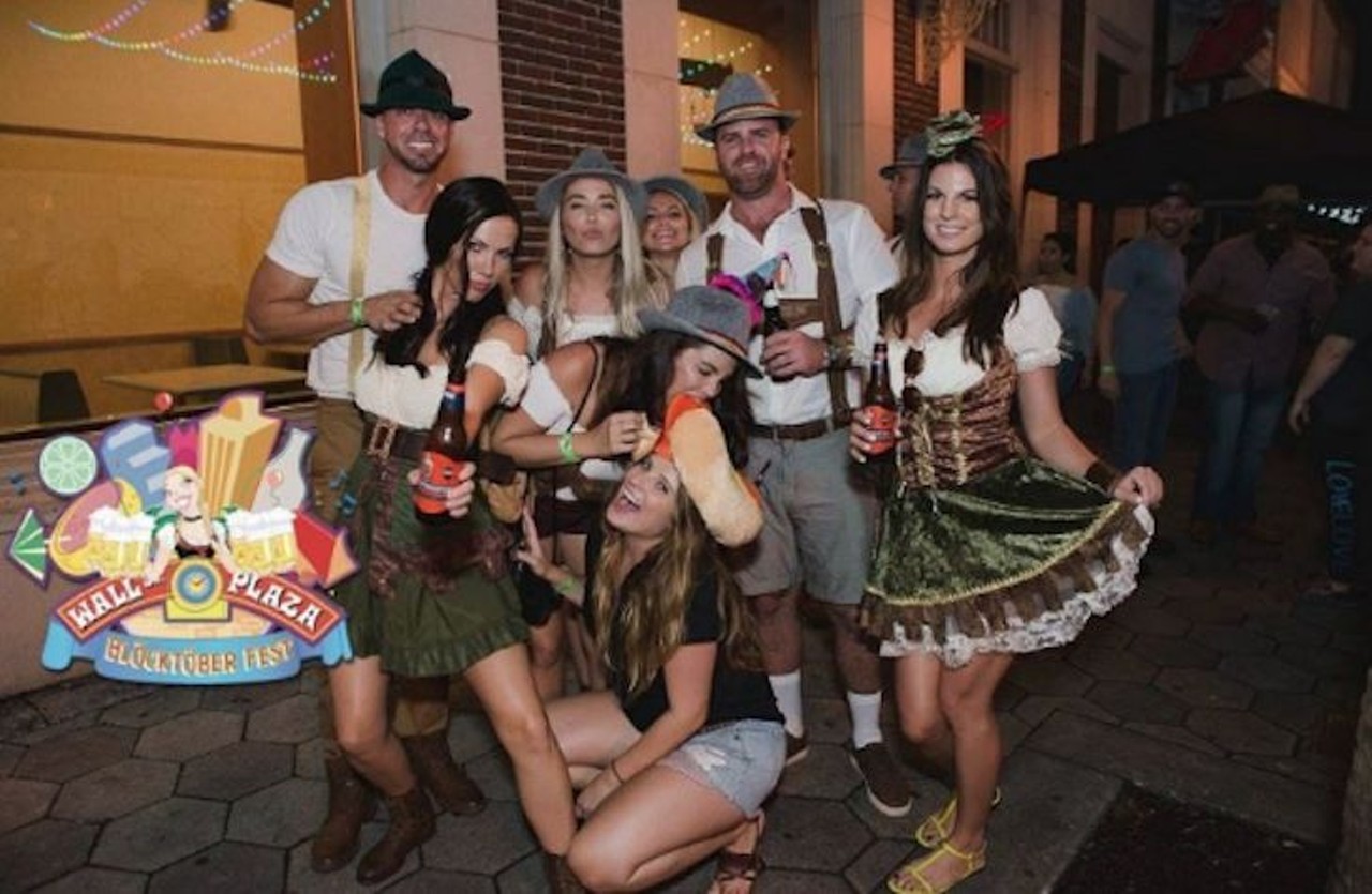 Saturday, Oct. 6 
Blocktoberfest
Oktoberfest party with German food, live music and a bottomless Sam Adams Octoberfest stein available for purchase.
7 pm; Wall Street Plaza, Wall and Court streets; free-$20; 407-849-0471  wallstplaza.net/event/blocktoberfest-wall-street
Photo via Wall St. Plaza/Facebook
