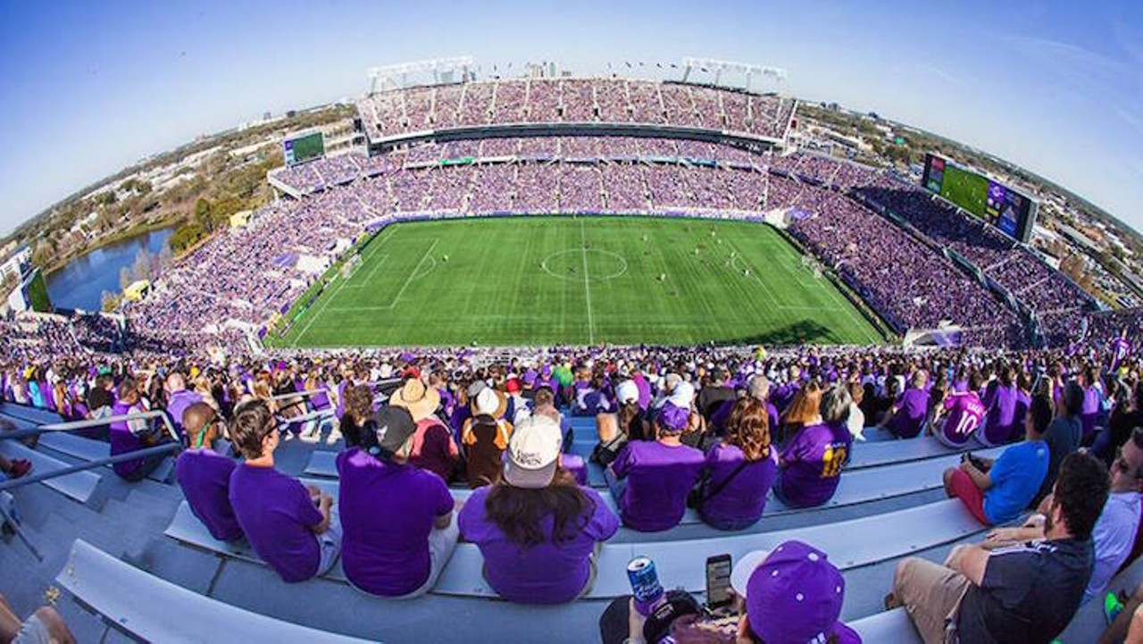 Wear purple to an Orlando City or Orlando Pride soccer game
1 Citrus Bowl Place, 407-480-4702
Soccer has taken Orlando by storm within the past couple of years. Come see what the fuss is all about. 
Photo via Orlando City Soccer Club/Facebook