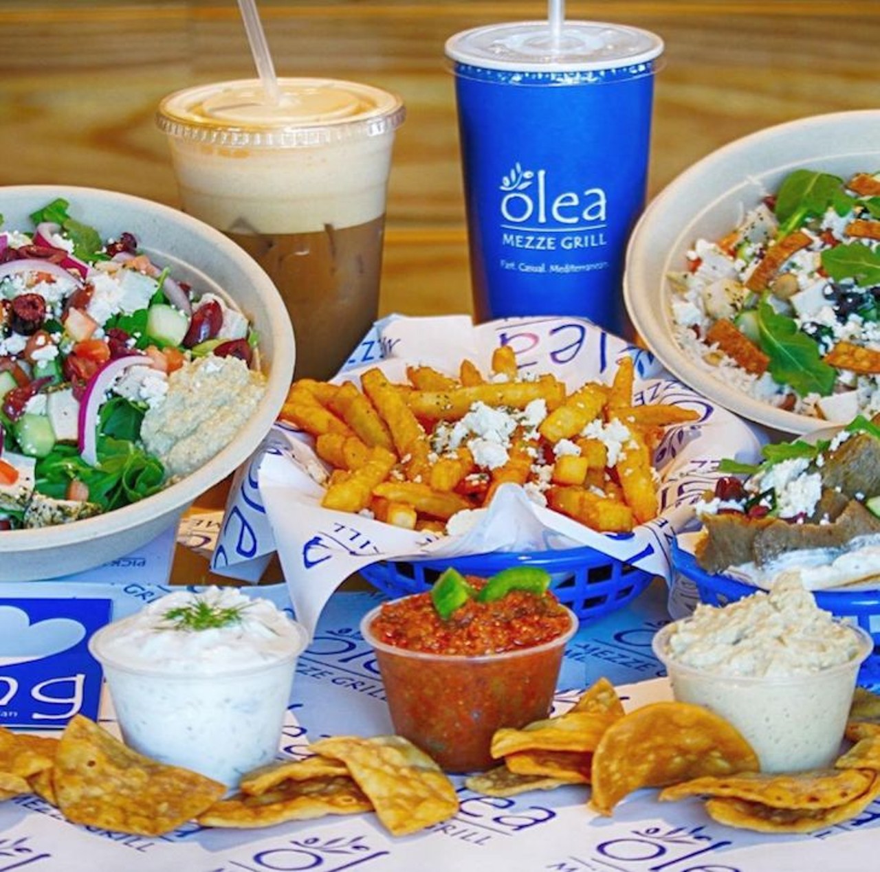 Olea Mezze Grill
400 S. Orlando Ave., Maitland/1829 WP Ball Blvd., Sanford | 407-335-4958 (Maitland), 407-878-3579 (Sanford)
Olea, a fresh-casual Greek joint, is part of the new breed of eateries bent on made-from-scratch offerings and superior customer service. Start with grape leaves imported from Greece and end with heavenly baklava from Hellas Bakery in Tarpon Springs. In between, take your pick from rice or couscous bowls, salad bowls or pita sandwiches. The trick is to temper your desire to top your bowl (or stuff your pita) with any and all available items.
Photo via oleagrill/Instagram