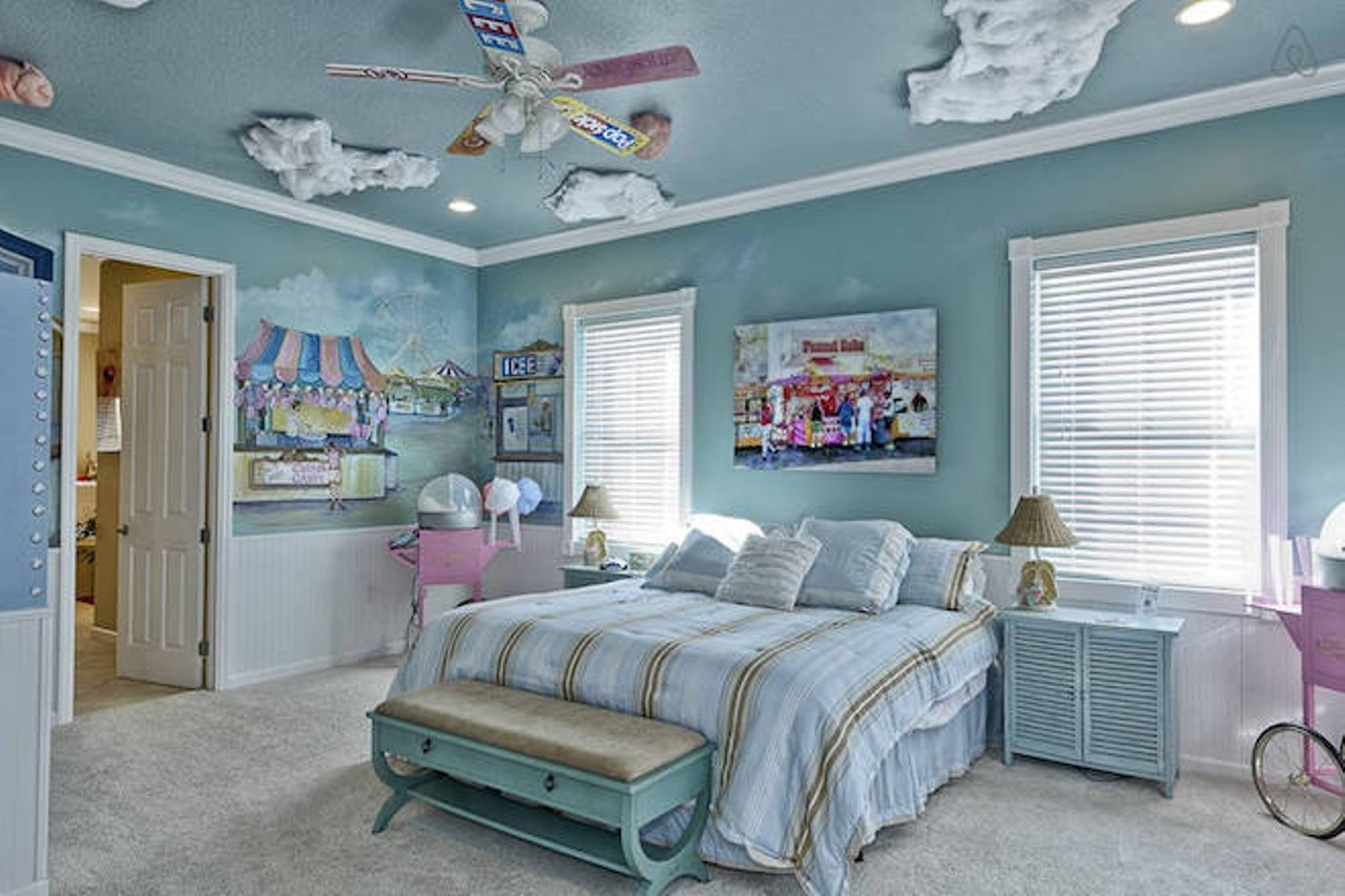There's a carnival-themed bedroom.