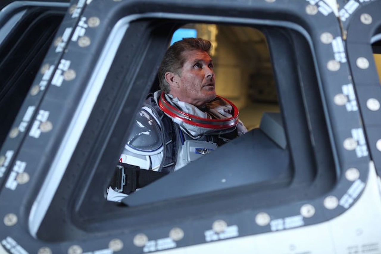19: Sharknado 3&#146;s Gilbert Grayson Shepard
Everyone in the Sharknado series is somehow, someway a complete badass, but Gilbert, played by David Hasselhoff, is the shining star here. The man heads off to Cape Canaveral for a technological, more militaristic approach to destroying the flying, finned menace. The plan&#146;s so out there that you can&#146;t help but admire the guy.
Photo via Syfy Films