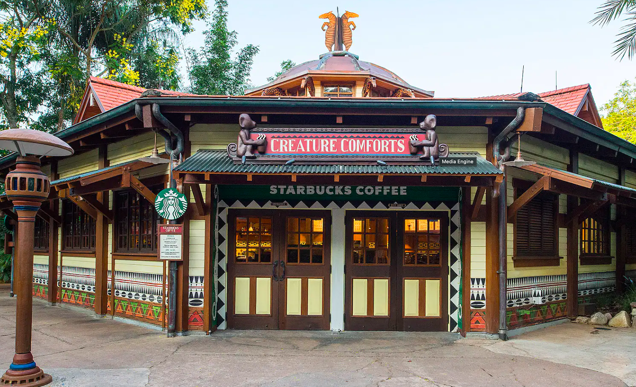 Showing up to the park not yet caffeinated
You'll end up waiting in line at an on-site Starbucks location, like this one in Animal Kingdom, which is definitely not the ideal way to start your vacation.