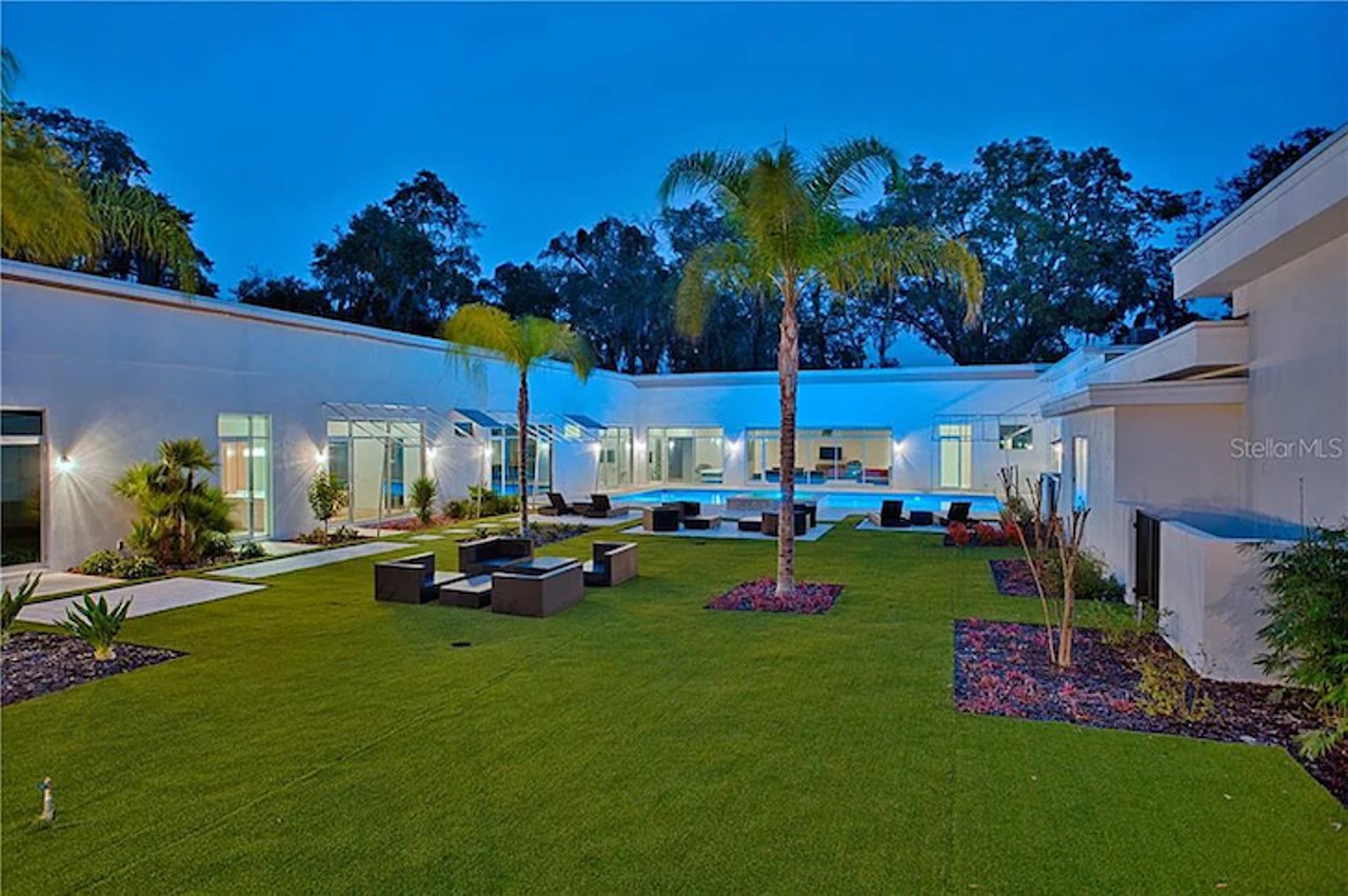 "Stylish simplicity, extensive use of glass, and open design forge a connection with nature. Expansive entertaining spaces flow outside to the Grande Courtyard."