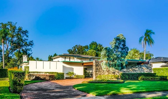 This rare mid-century modern home is now on the market for $1.9M in Orlando