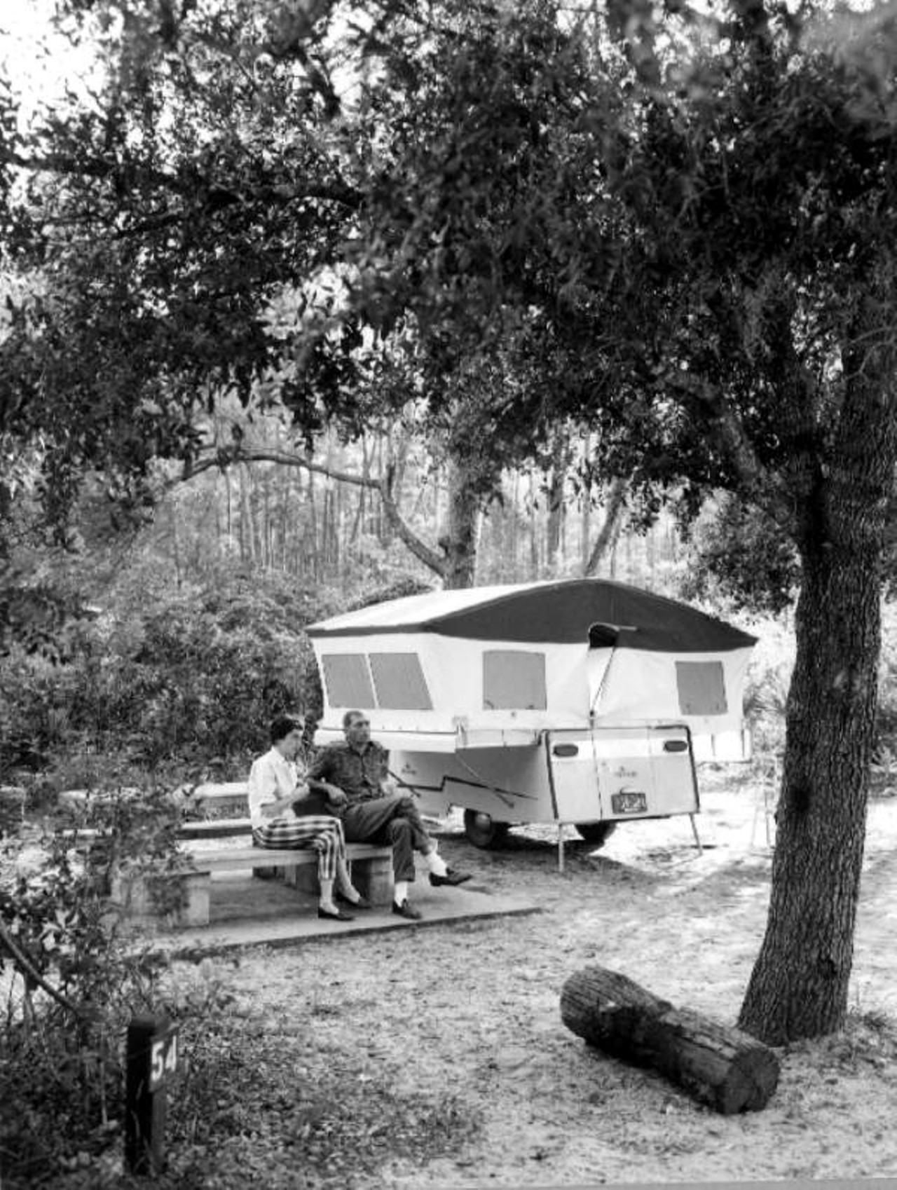 Visitors to a campground in Thonotosassa, 1961