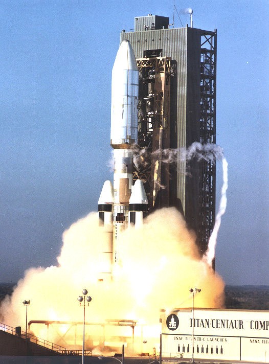 Titan IIIE 23E-6/Centaur D-1T E-6 launches Voyager 1 from LC-41 at Cape Canaveral Air Force Station, 5 September 1977 - VIA WIKIPEDIA