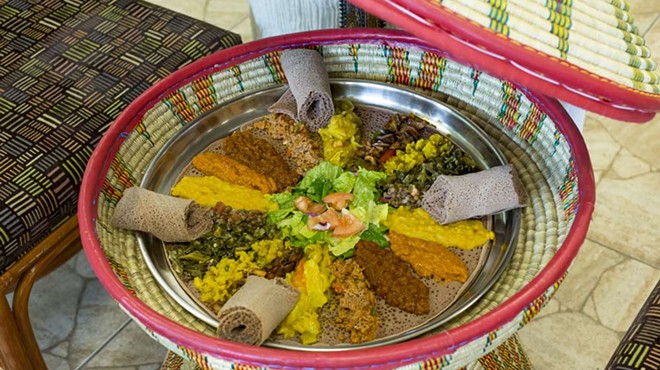 One of our favorite things to eat in 2023: The veggie combination at Selam Ethiopian and Eritrean Cuisine