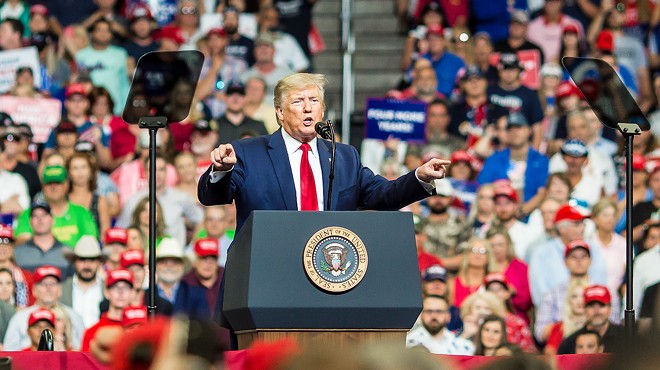 Trump launched his re-election campaign with a rally at Orlando's Amway Center. (That's grifter inception.)