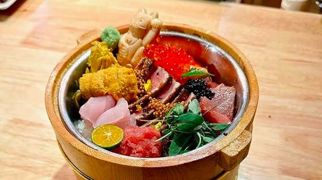 Juju's King Kong kaisen-don includes bluefin tuna, king salmon, uni, ikura, hamachi, kinmedai and Hokkaido scallop.