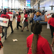 Orlando airport workers protest airlines for low wages amid record profits