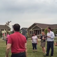 Watch Marco Rubio hit this kid in the head with a football