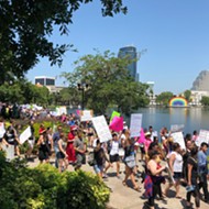 Hundreds rally in downtown Orlando to protest abortion bans