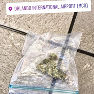 Someone lost their little baggy of weed at Orlando International Airport